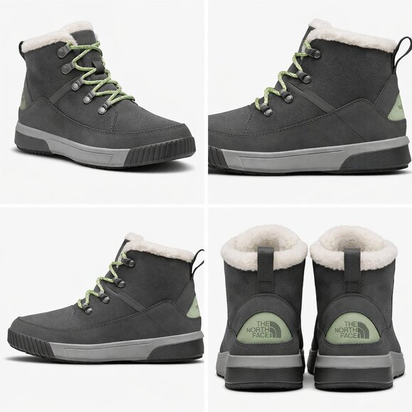The North Face Shoes - NIB The North Face Gray Boots with Green Accents